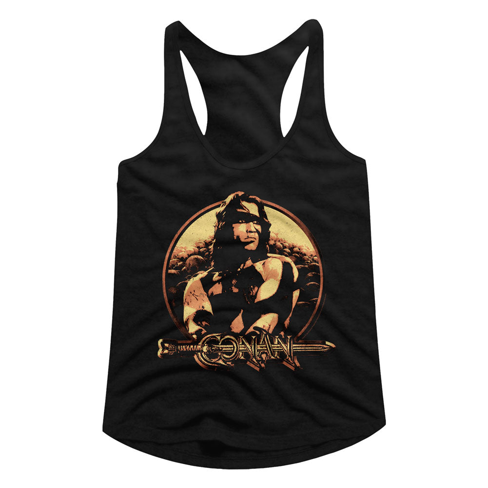 Conan Shield Ladies Racerback