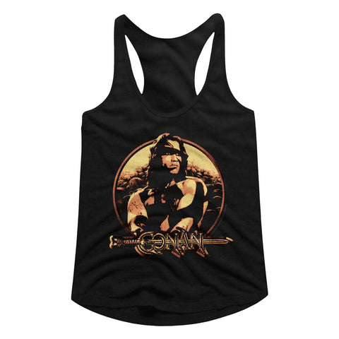 Conan Shield Ladies Racerback