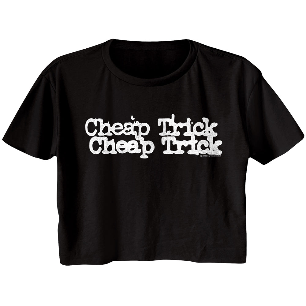 Cheap Trick Double Logo Ladies Festical Cali Crop