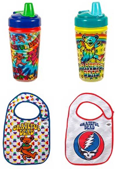Grateful Dead Sippy Cups and Bibs