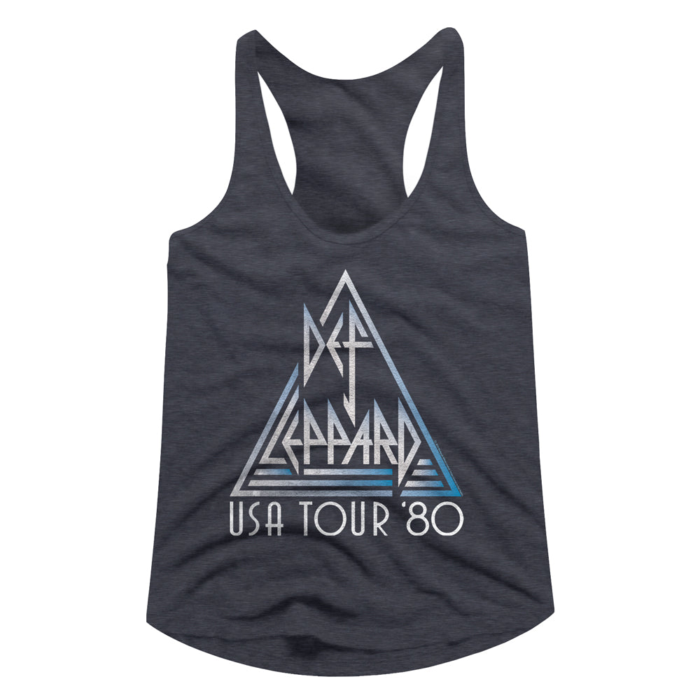Def Leppard Usa Ladies Racerback