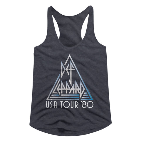 Def Leppard Usa Ladies Racerback