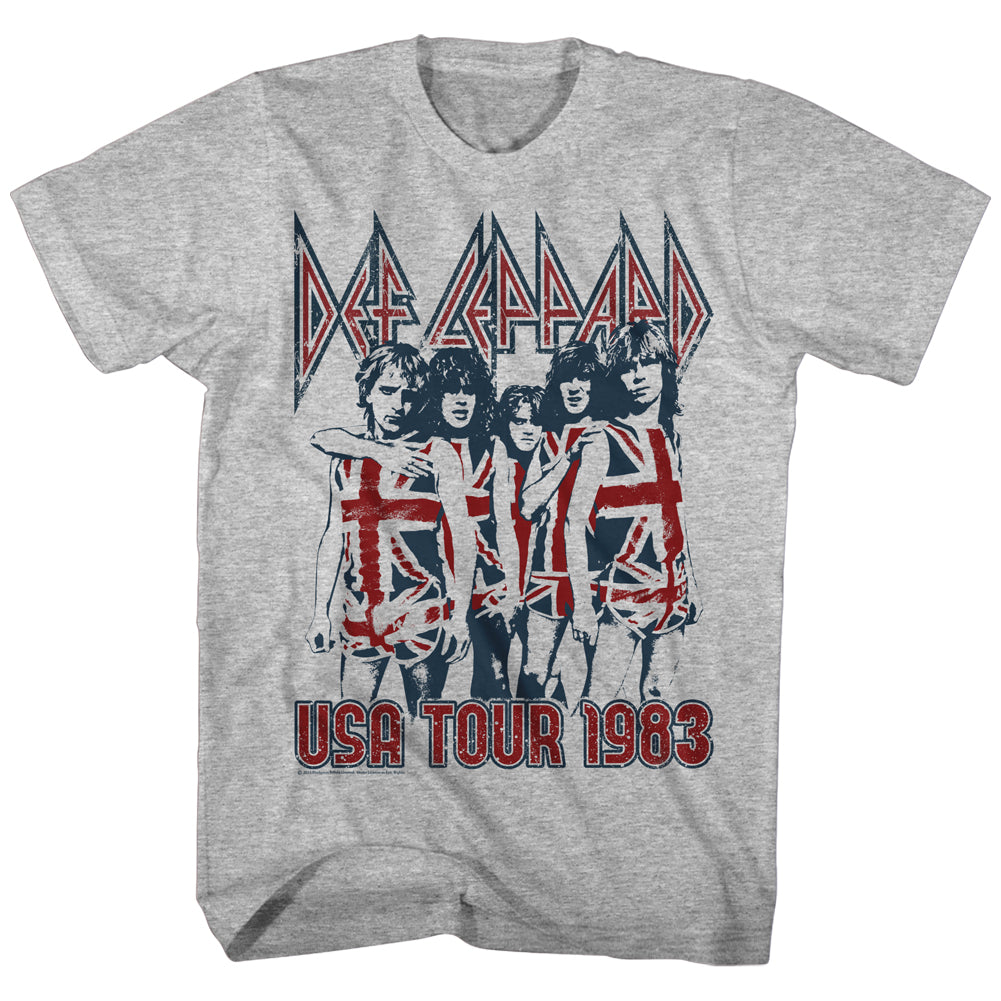Def Leppard Usa Tour 1983 Adult T-Shirt