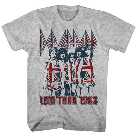 Def Leppard Usa Tour 1983 Adult T-Shirt