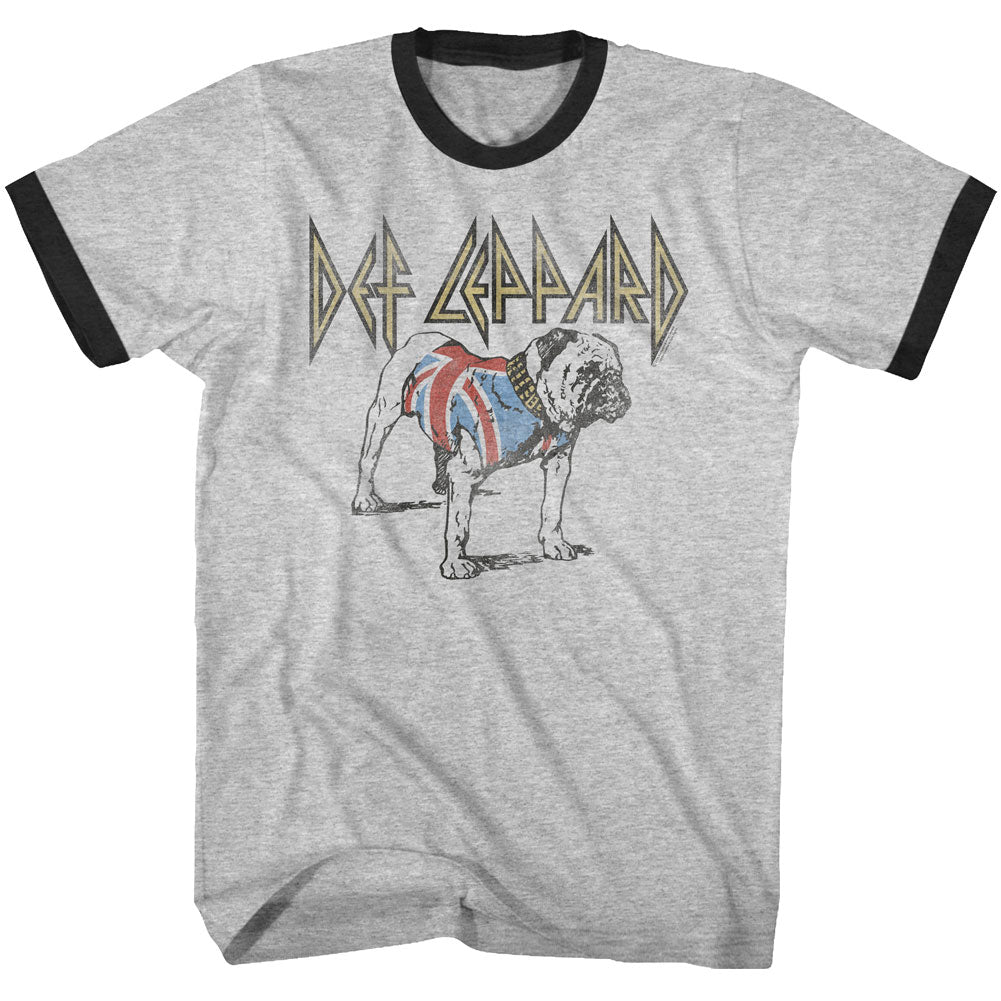 Def Leppard Bulldog Adult Ringer T-Shirt