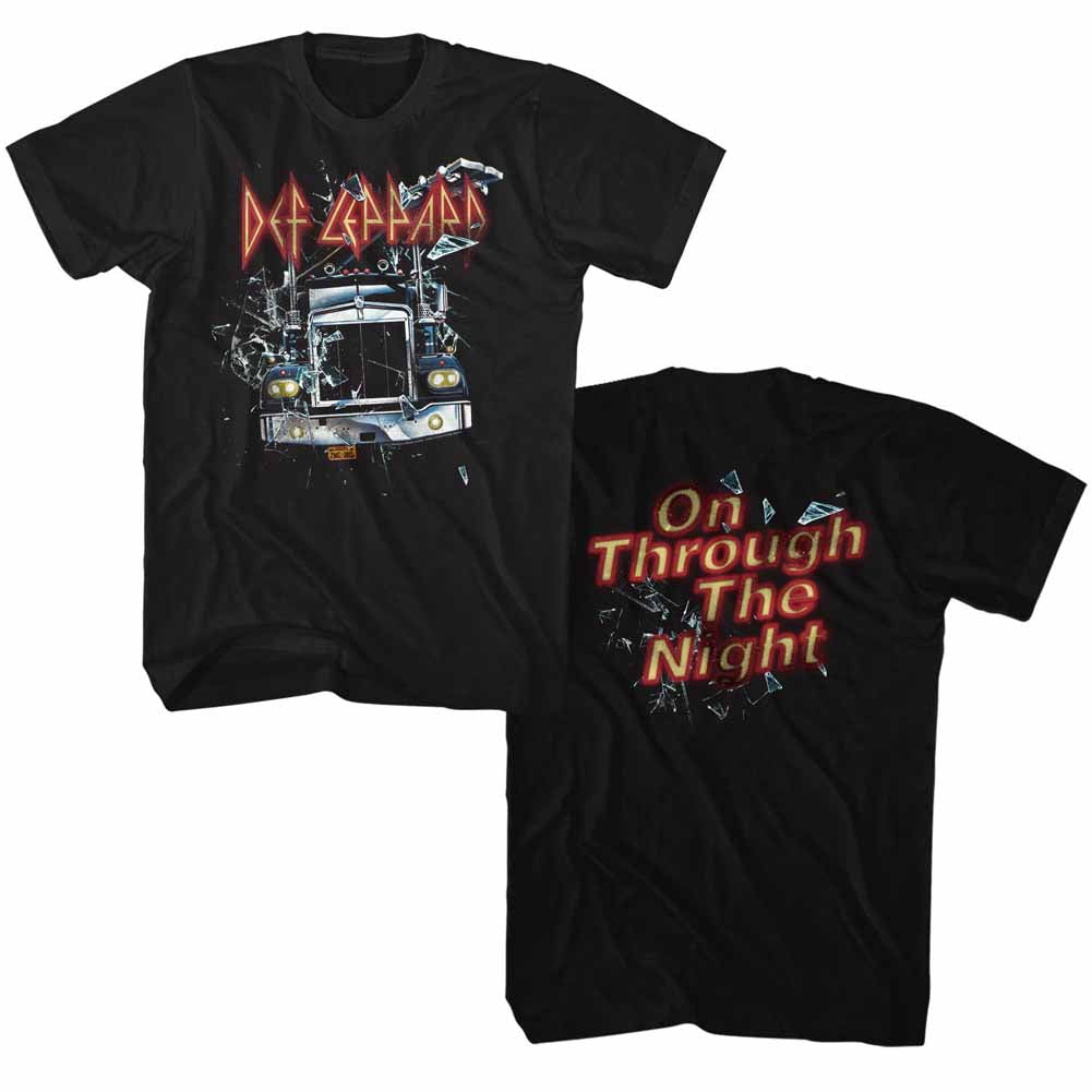 Def Leppard Through Night 2Side Adult T-Shirt