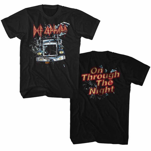Def Leppard Through Night 2Side Adult T-Shirt