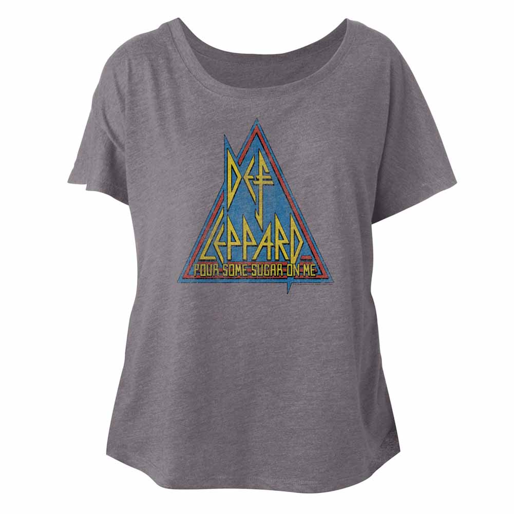 Def Leppard Primary Triangle Ladies Dolman