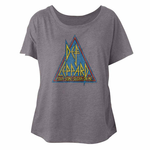 Def Leppard Primary Triangle Ladies Dolman
