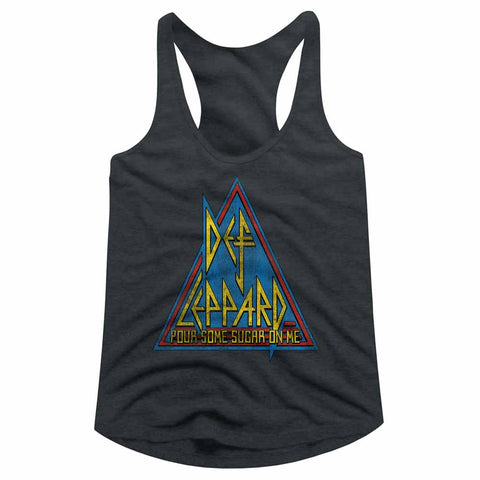 Def Leppard Primary Triangle Ladies Racerback