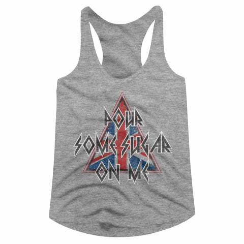 Def Leppard Pour Some Triangle Ladies Racerback