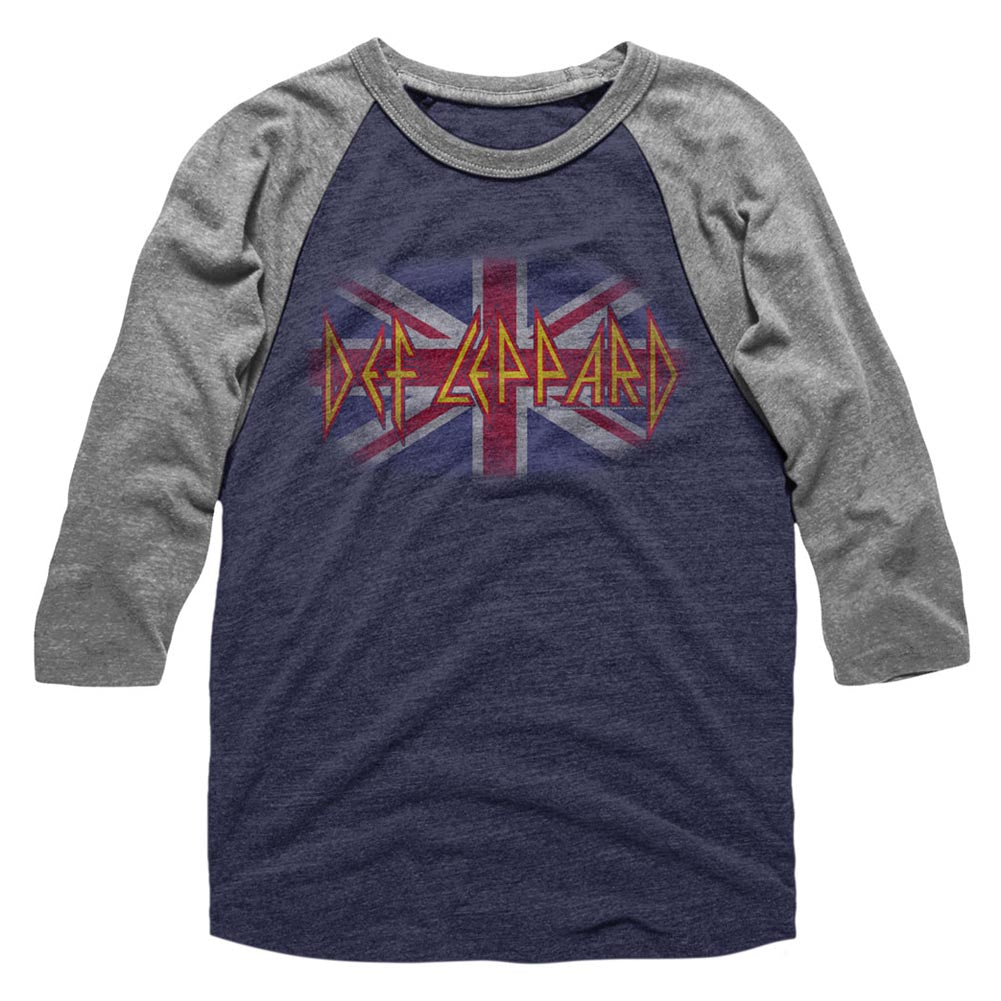 Def Leppard Flag Fade Adult Raglan