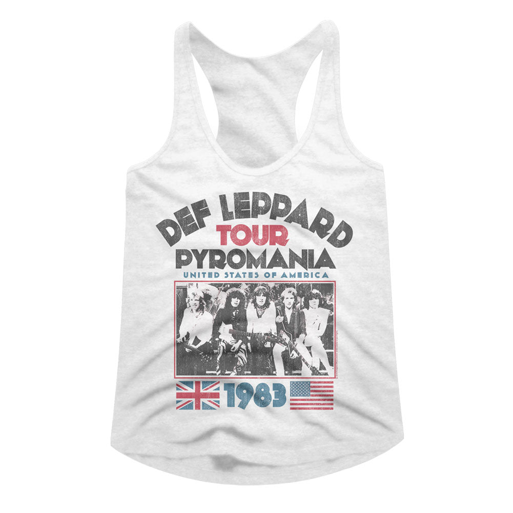 Def Leppard Pyro Tour Ladies Racerback