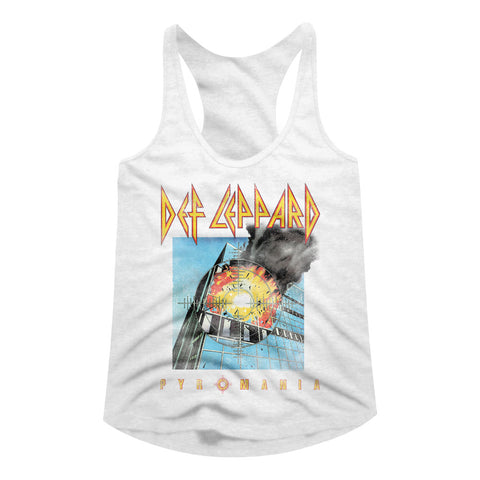 Def Leppard Faded Pyromania Ladies Racerback