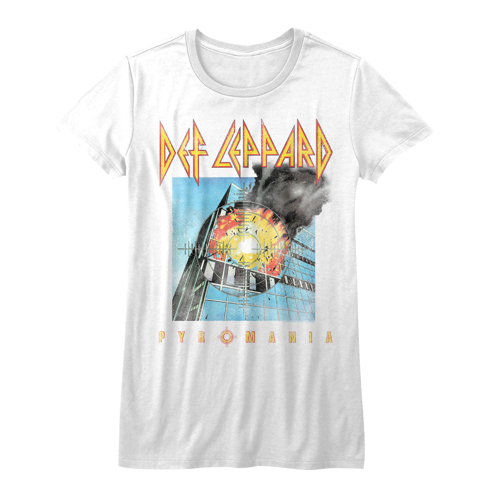 Def Leppard Faded Pyromania Ladies T-Shirt