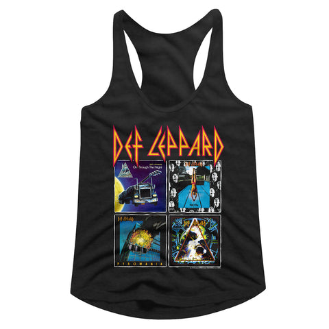Def Leppard 80Salbums Ladies Racerback
