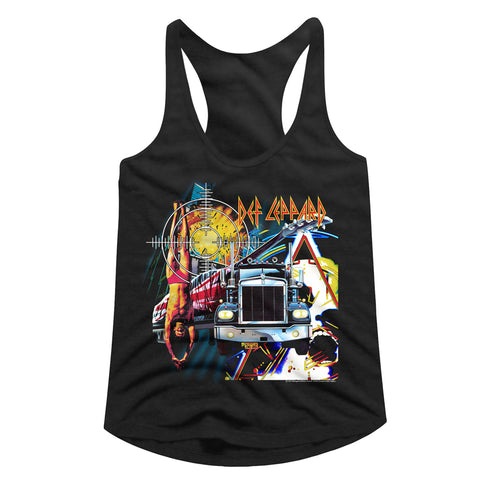 Def Leppard Jumble Ladies Racerback