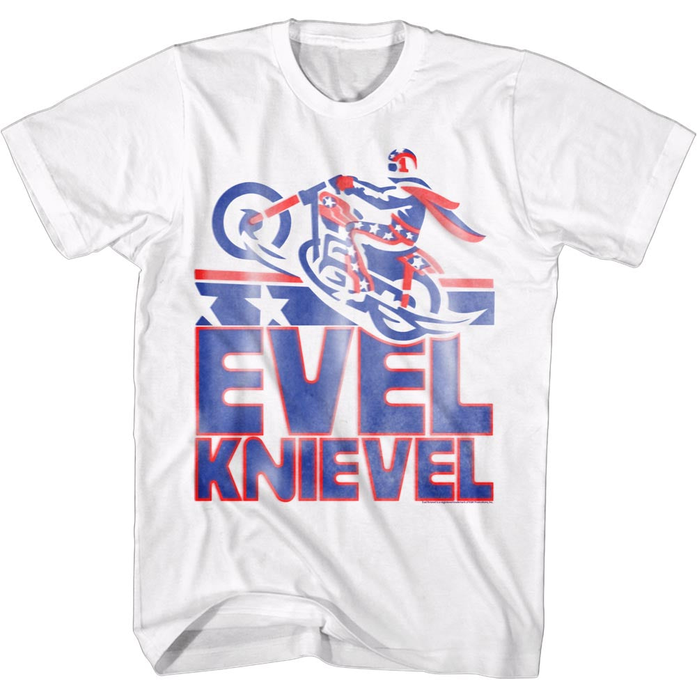 Evel Knievel Smeared Men'S T-Shirt