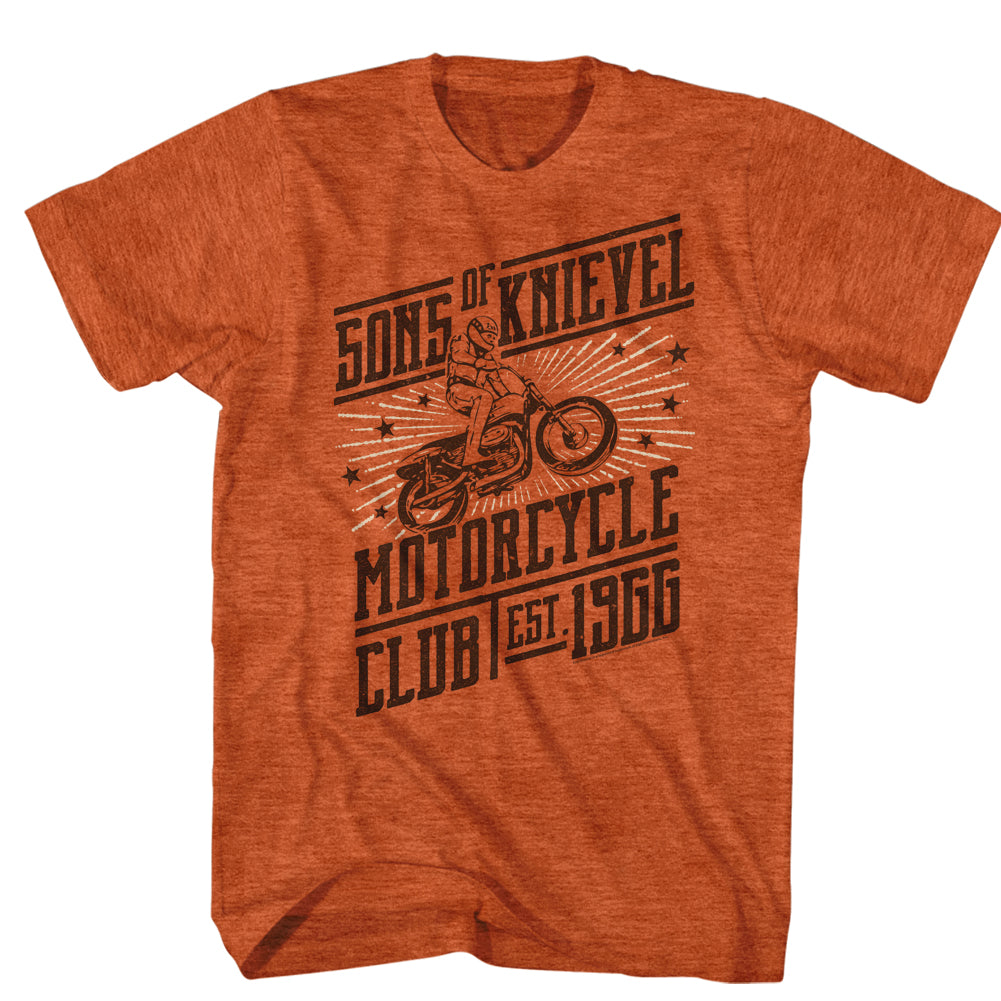Evel Knievel Slanted Motorclub Men'S T-Shirt