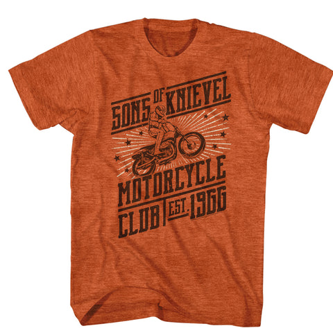Evel Knievel Slanted Motorclub Men'S T-Shirt