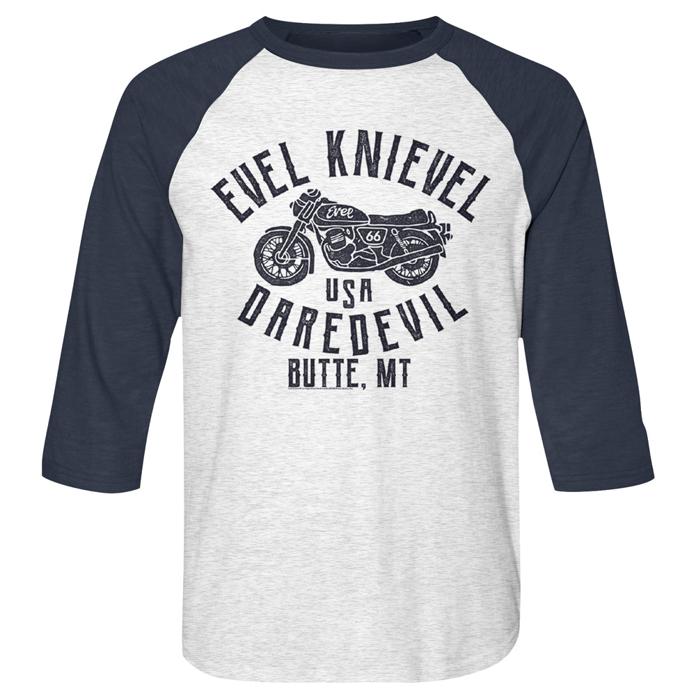 Evel Knievel Usa Daredevil Men'S Raglan