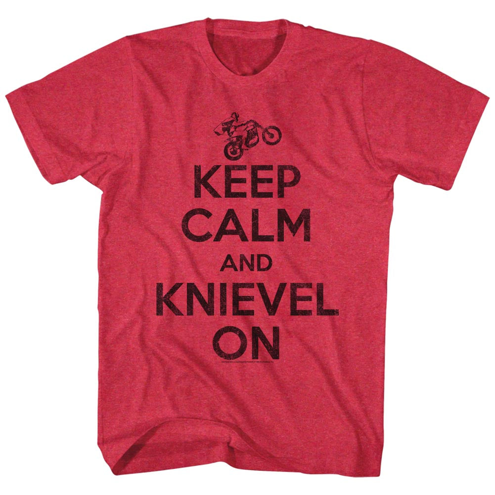 Evel Knievel Keep Calm Men'S T-Shirt