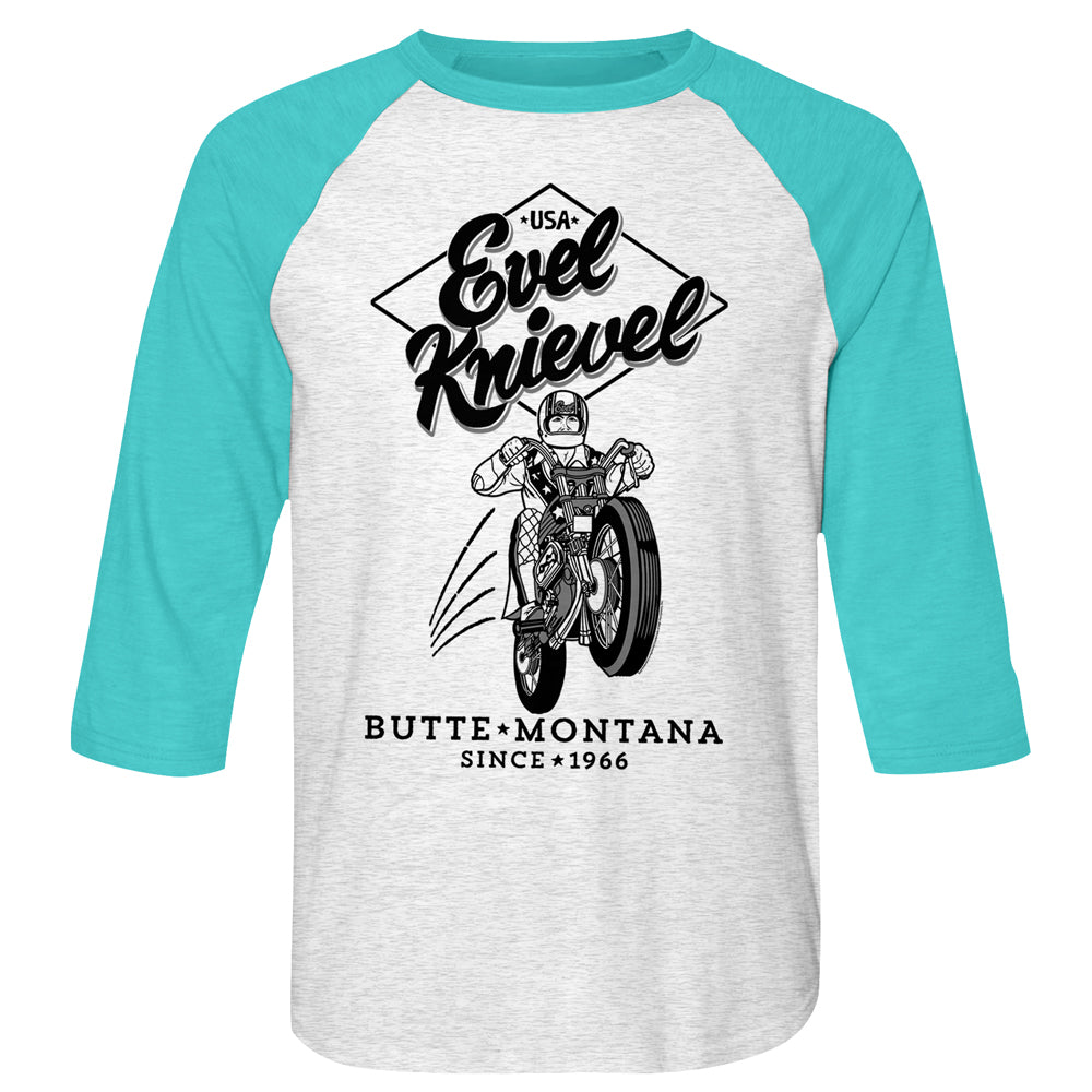 Evel Knievel Jump Men'S Raglan