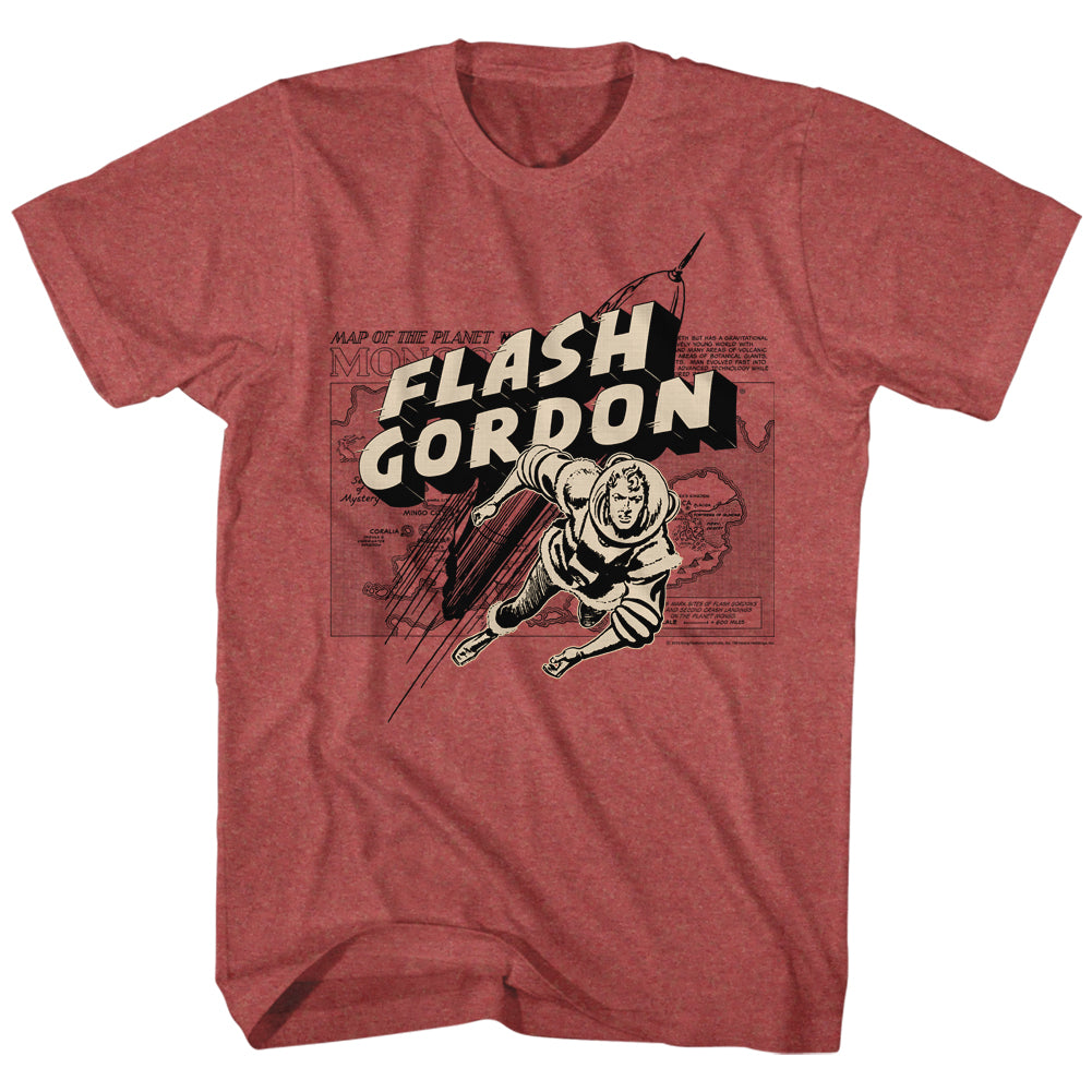 Flash Gordon Map/Rocket/Flash Men'S T-Shirt