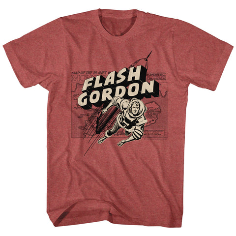 Flash Gordon Map/Rocket/Flash Men'S T-Shirt