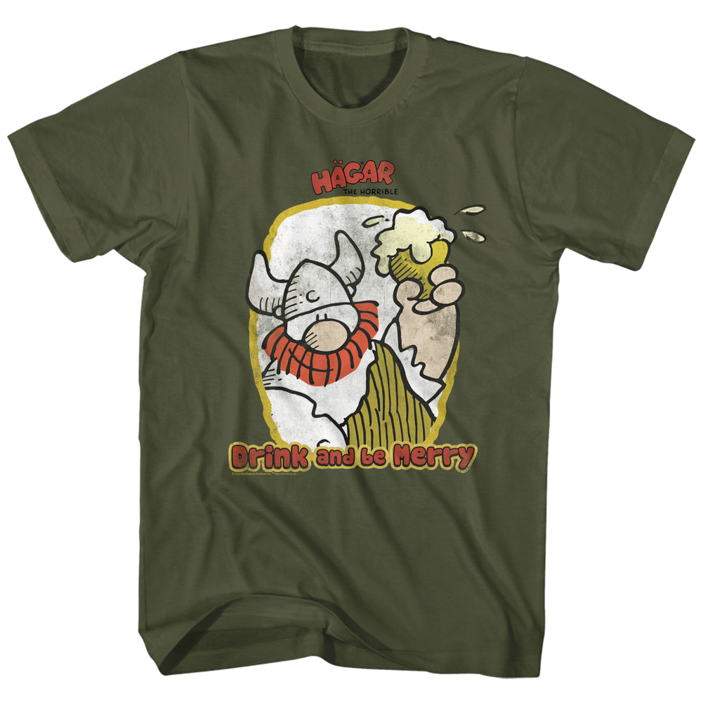 Hagar The Horrible Drink And Be Merry Men'S T-Shirt