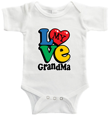 I Love My Grandma Baby One Piece Bodysuit