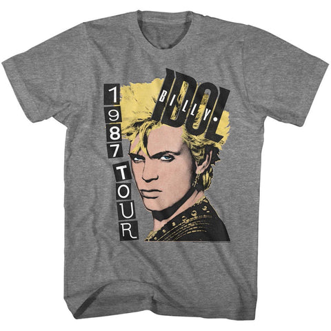 Billy Idol 1987 Tour Adult T-Shirt