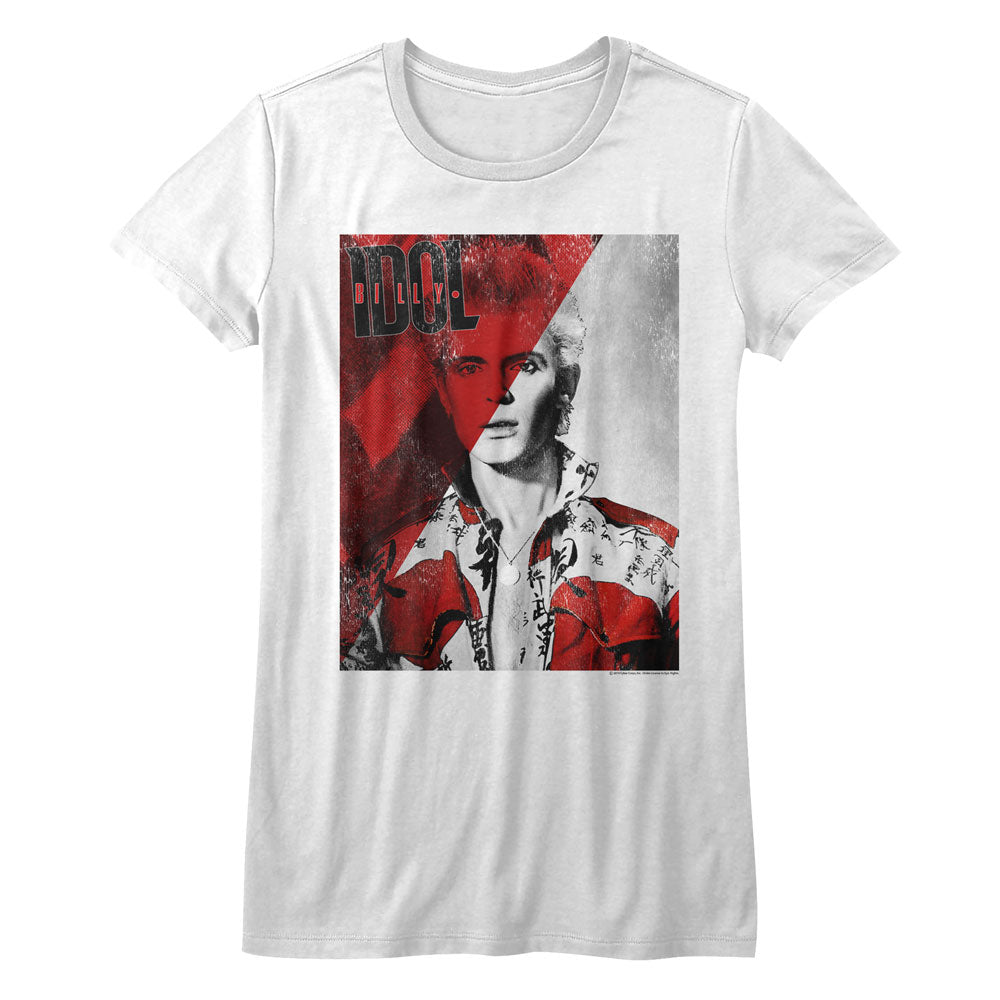 Billy Idol Red All Over Ladies T-Shirt