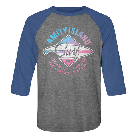 Jaws Amity Island Reef Men's Raglan