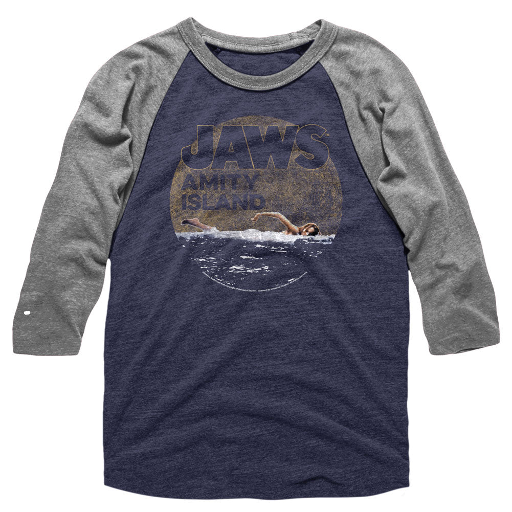 Jaws Late Swim Men's Raglan