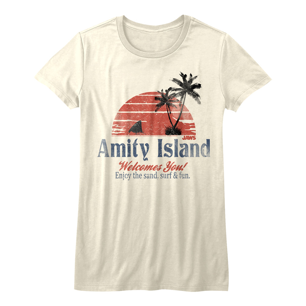 Jaws Amity Island Juniors T-Shirt