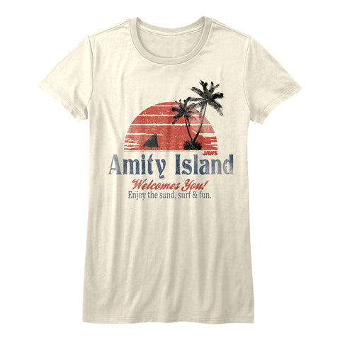 Jaws Amity Island Juniors T-Shirt