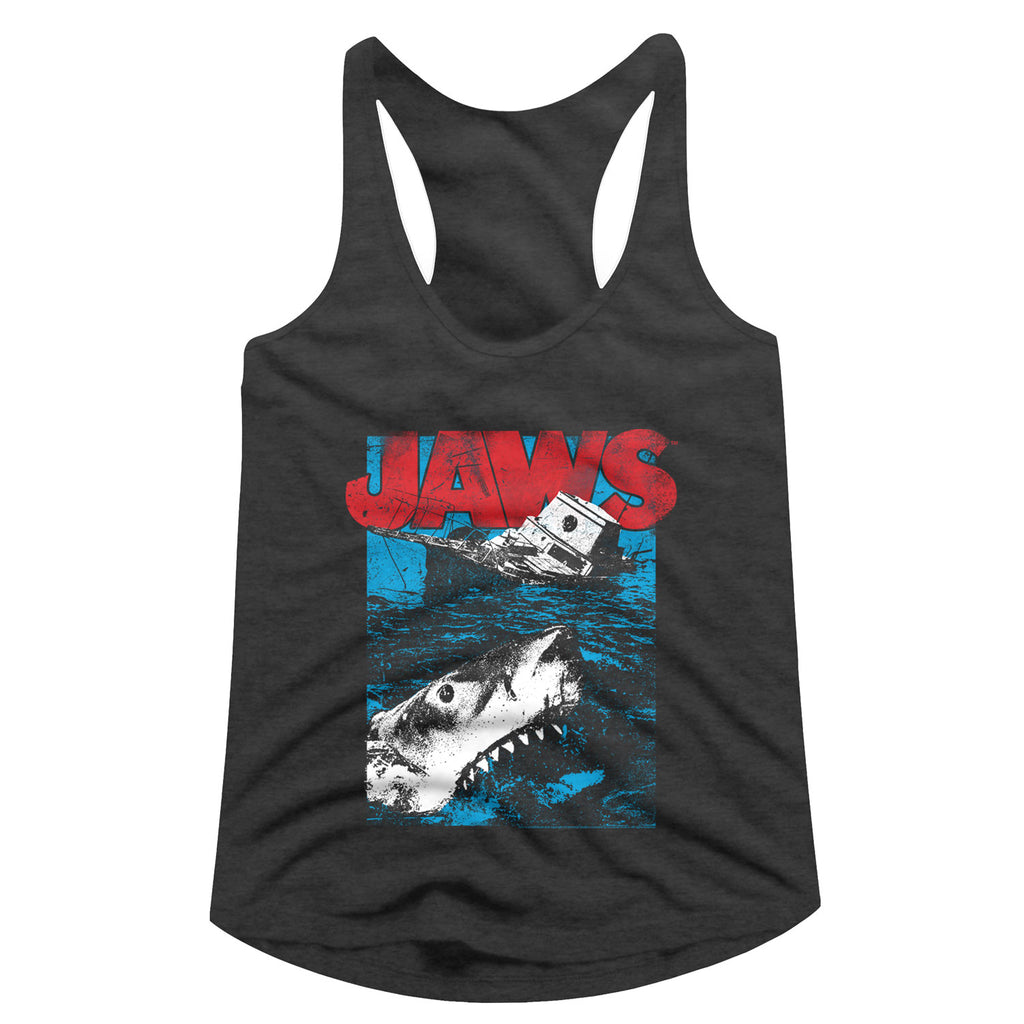 Jaws Great White Ladies Racerback