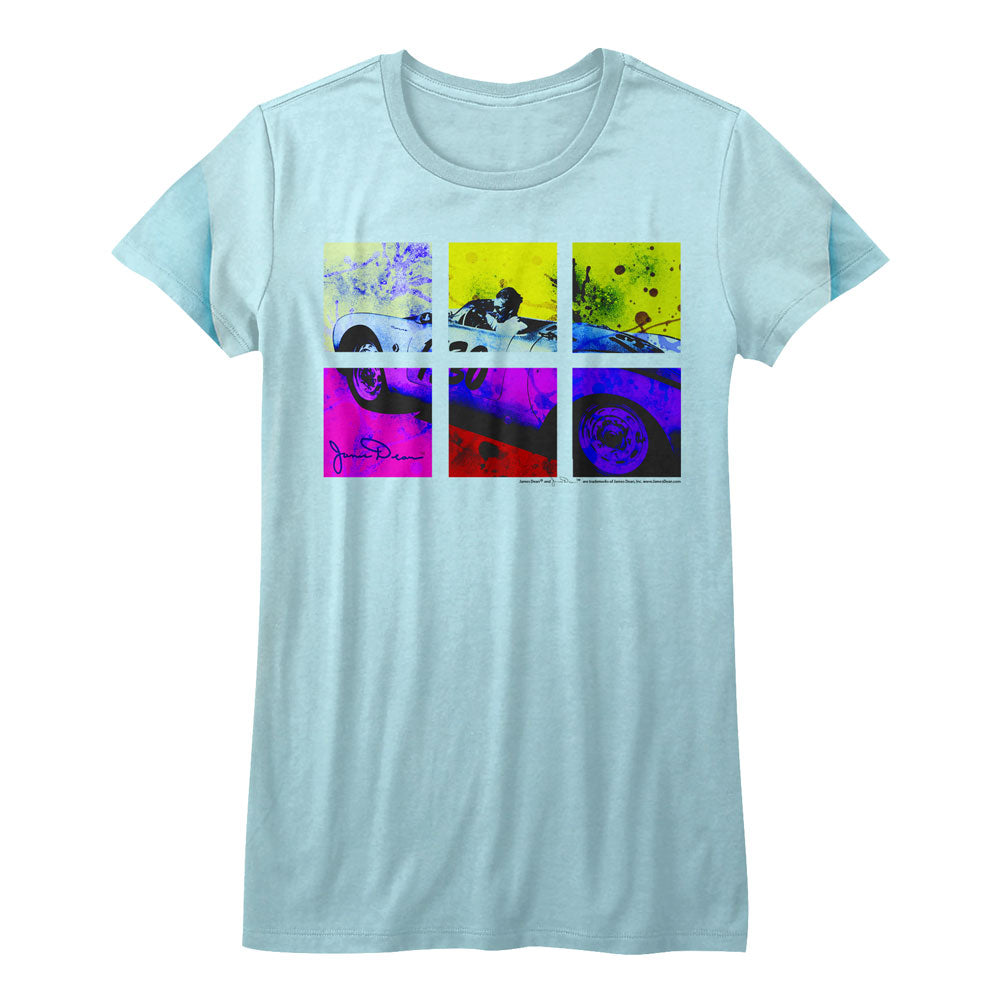 James Dean Neon Square Divided Juniors T-Shirt
