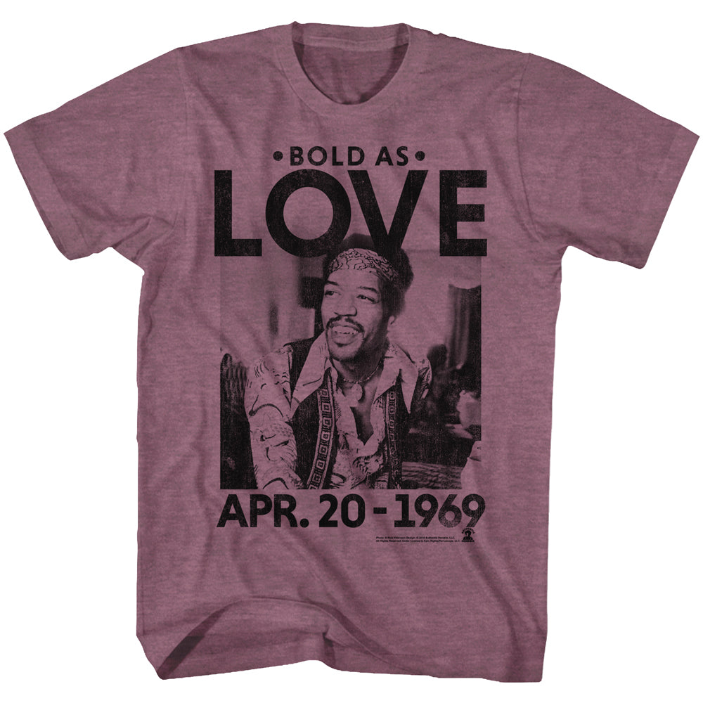 Jimi Hendrix Bold As Love Adult T-Shirt