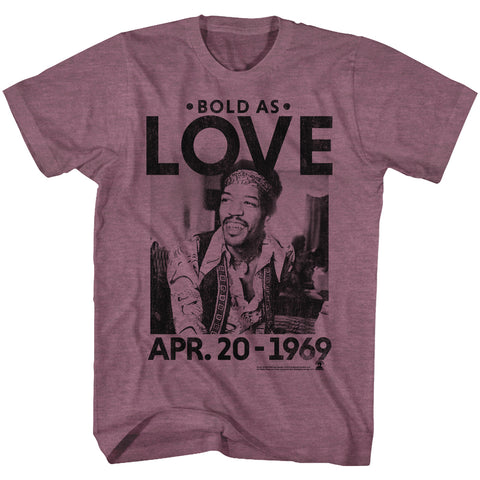 Jimi Hendrix Bold As Love Adult T-Shirt