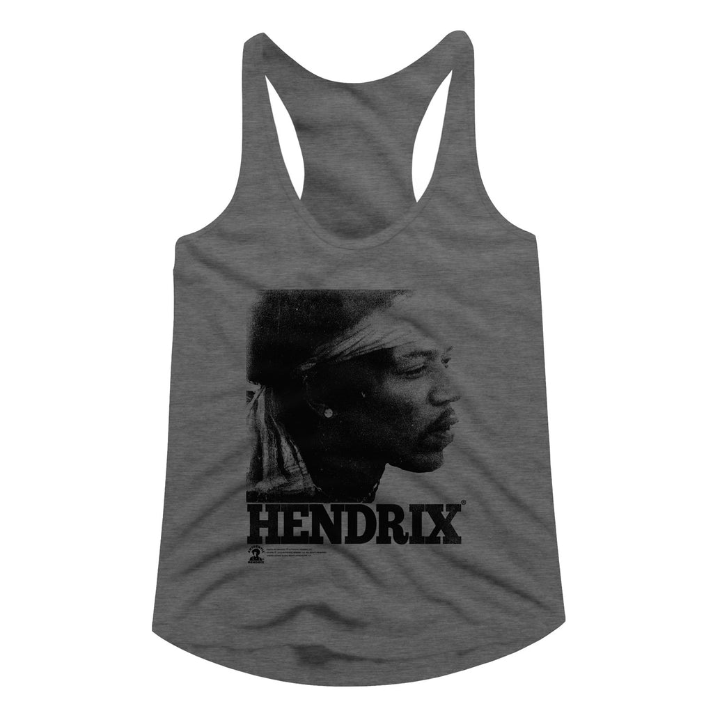 Jimi Hendrix Vintage Face Ladies Racerback