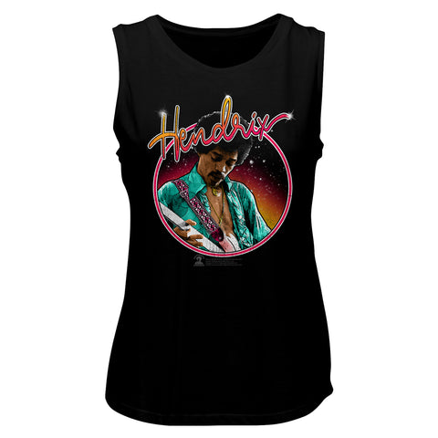 Jimi Hendrix Neon Ladies Tank