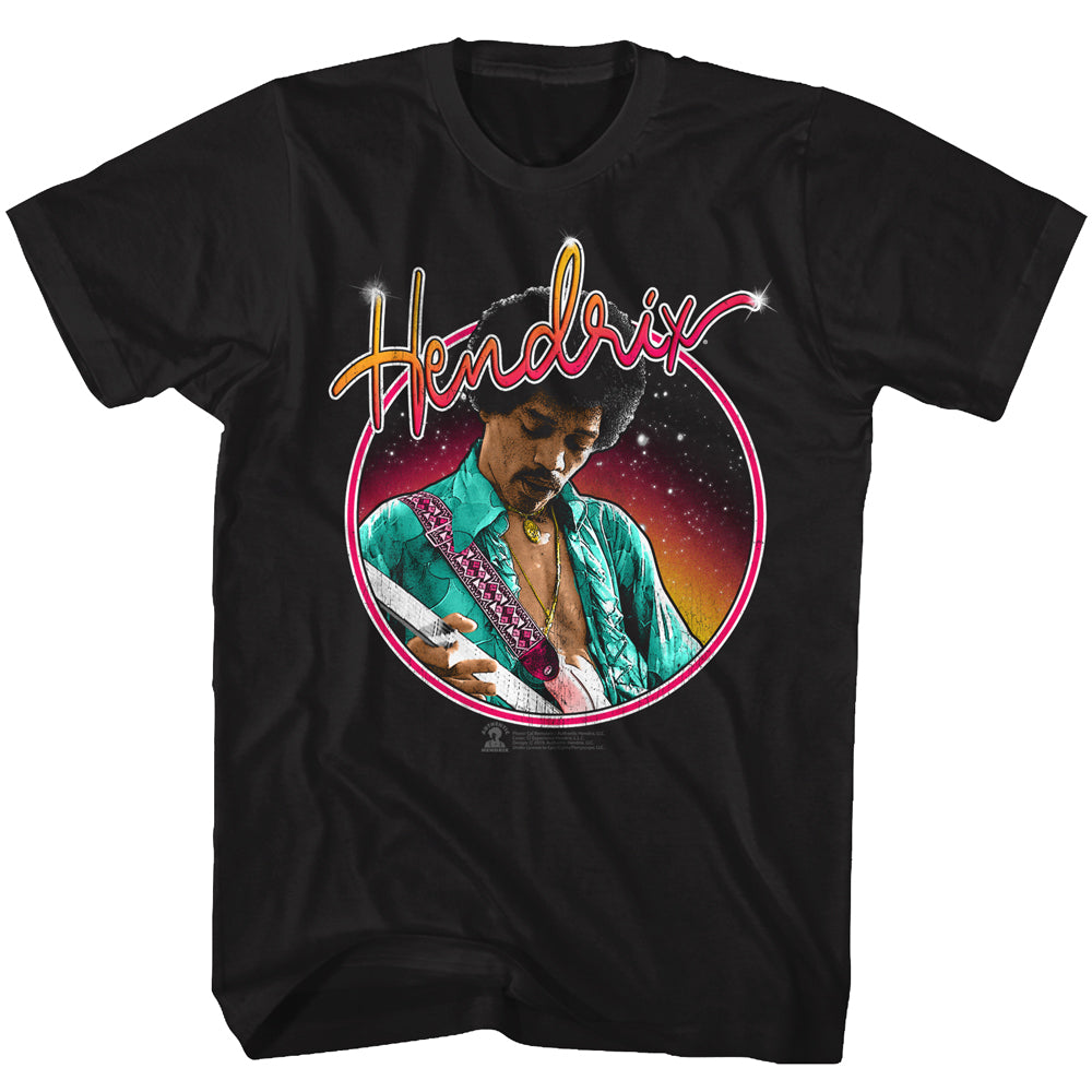 Jimi Hendrix Neon Adult T-Shirt