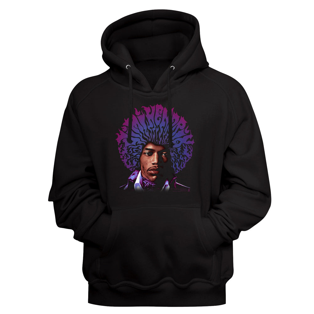 Jimi Hendrix Name Fro Adult SweaT-Shirt W/Hood