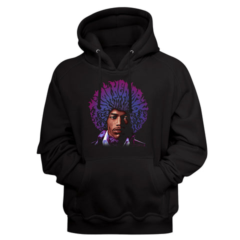 Jimi Hendrix Name Fro Adult SweaT-Shirt W/Hood