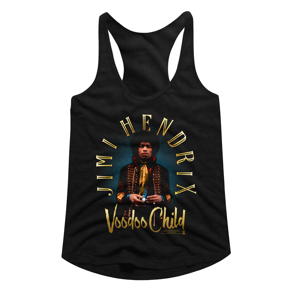 Jimi Hendrix Newdoo Child Ladies Racerback