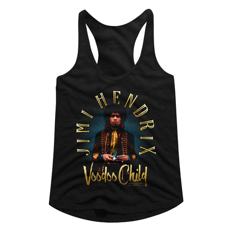 Jimi Hendrix Newdoo Child Ladies Racerback