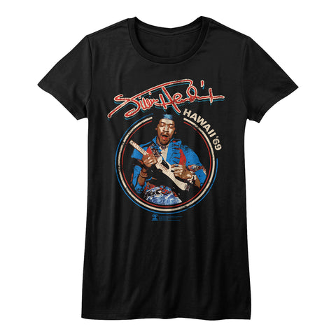 Jimi Hendrix Uk Tour 69 Ladies T-Shirt