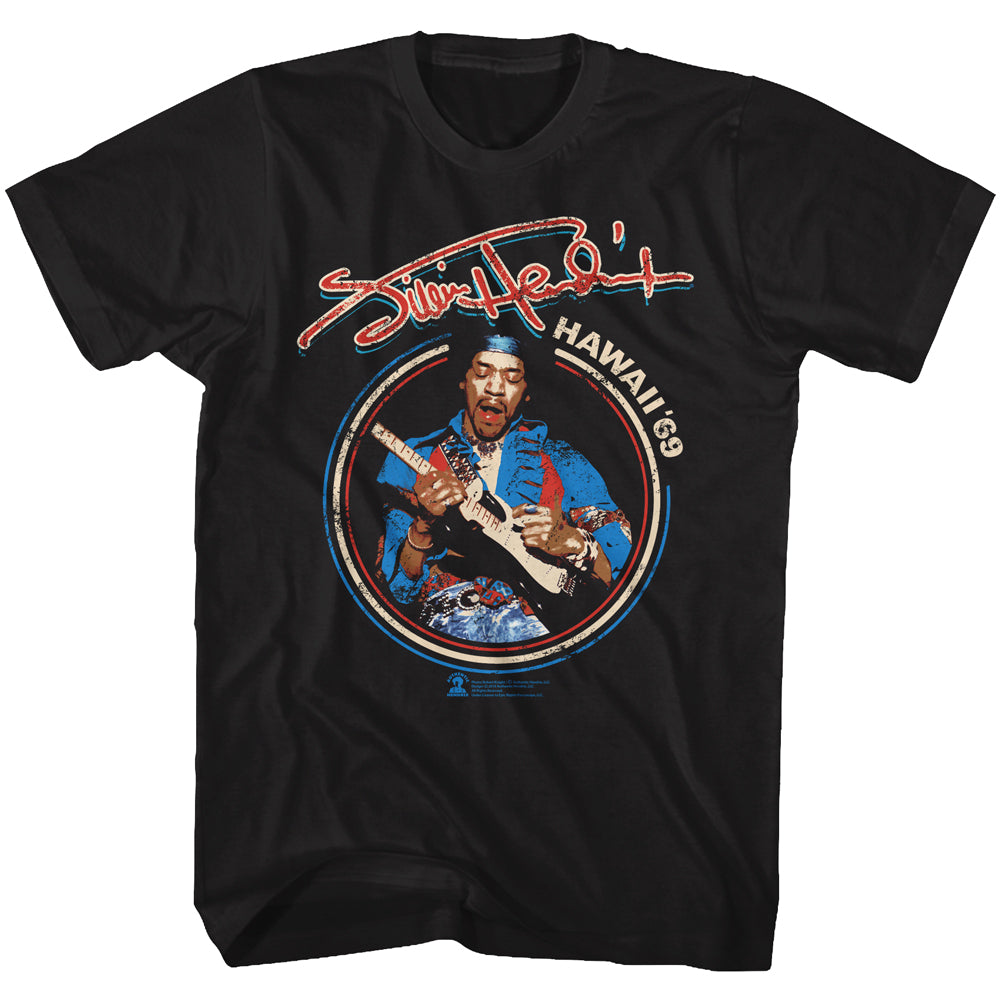 Jimi Hendrix Uk Tour 69 Adult T-Shirt